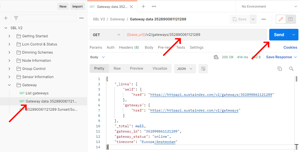 Request the data of a specific gateway img